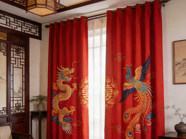 民间风情窗帘案例